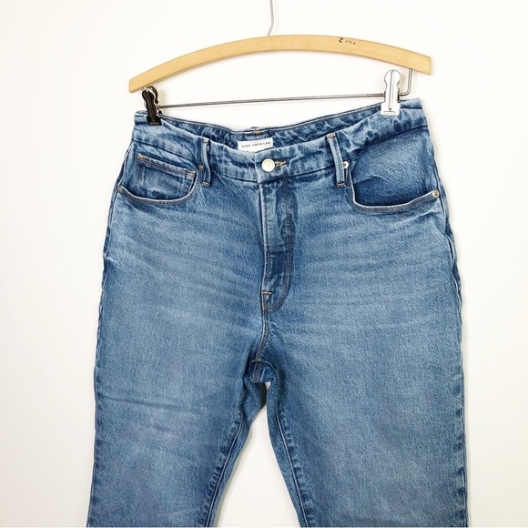 Good American high rise raw hem jeans - Picture 3 of 11